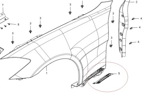 Vent Assembly - Front  Fender Vent LH_C131175600100